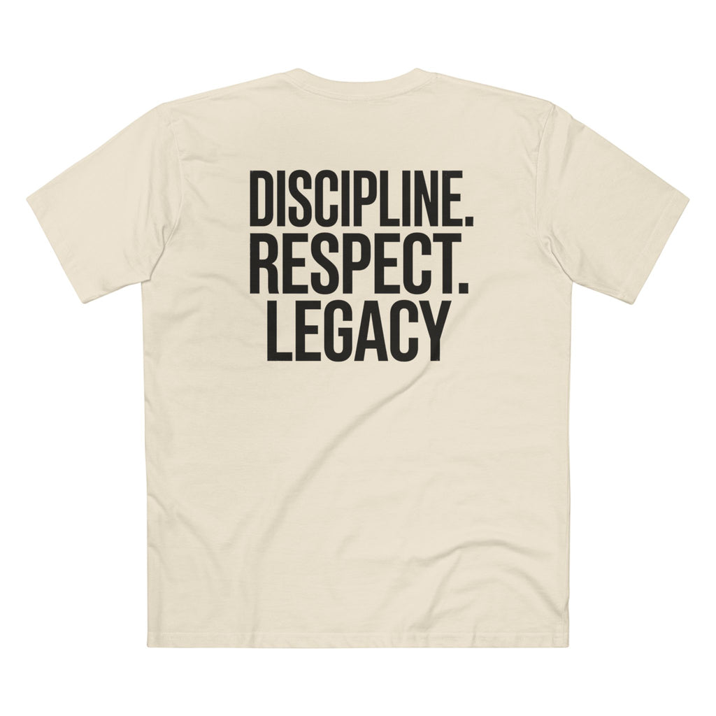 RAISED RIGHT™ Tee – Discipline. Respect. Legacy. Back Print | Blackbrn