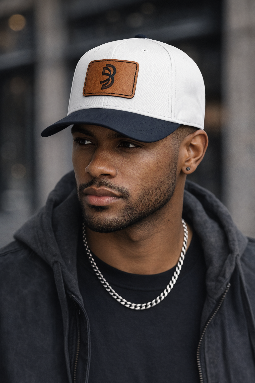 Blackbrn™ Signature Leather Patch Hat — Classic Fit Snapback