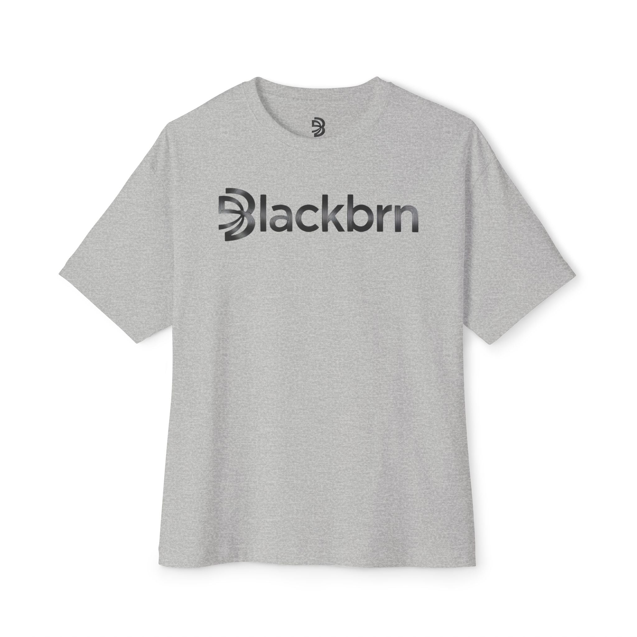 Boxy Tee — Minimal 'Blackbrn' Chest Logo Oversized T-Shirt