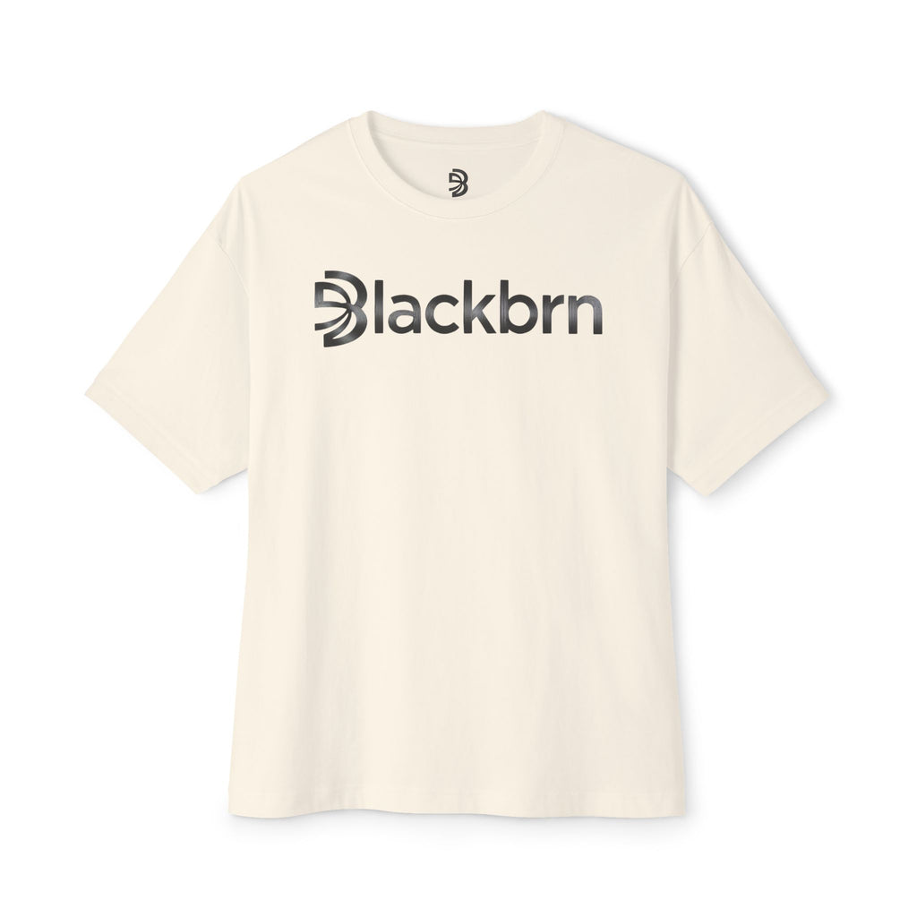 Boxy Tee — Minimal 'Blackbrn' Chest Logo Oversized T-Shirt