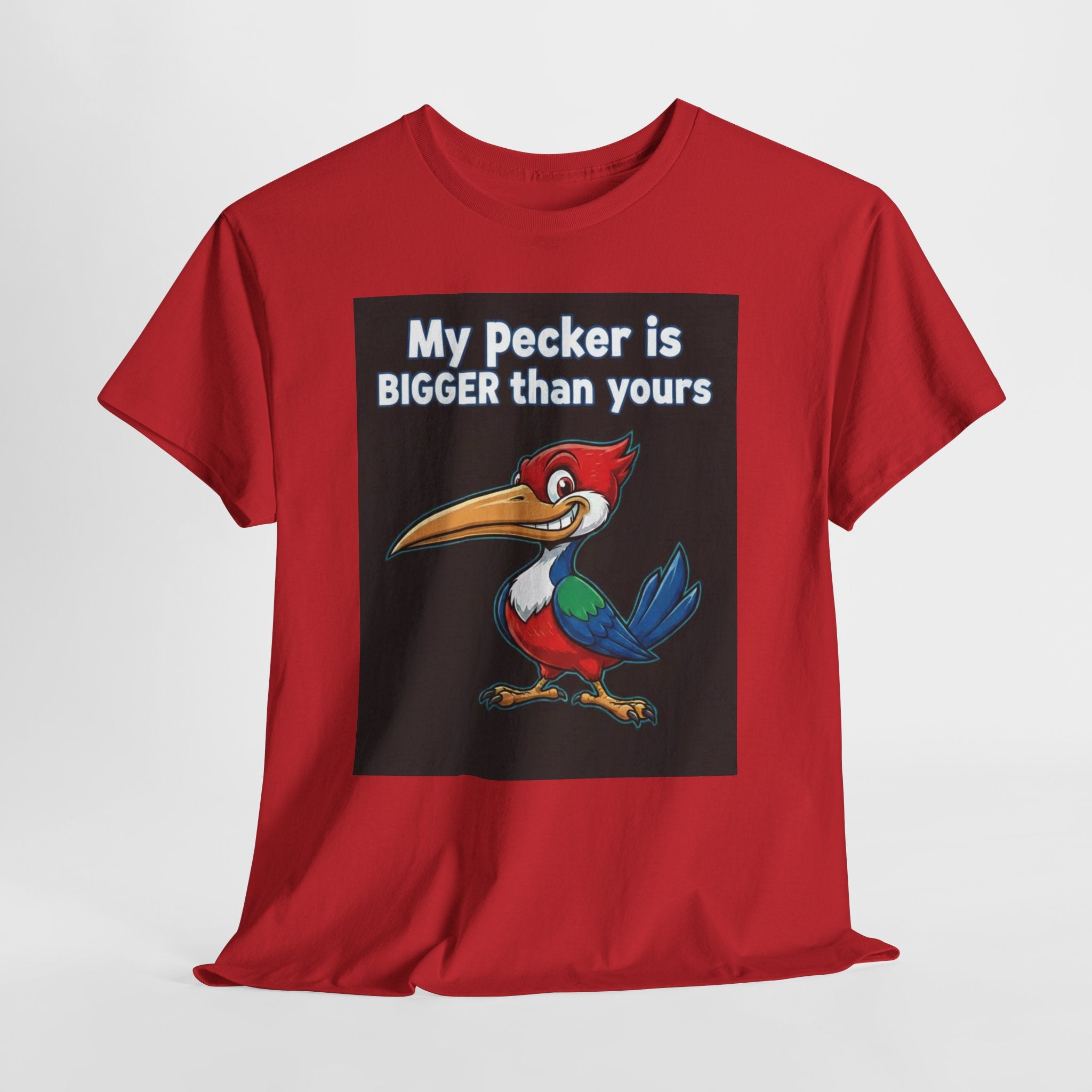 “My Pecker is Bigger Than Yours” Funny Graphic Tee – Bold Humor Streetwear Shirt